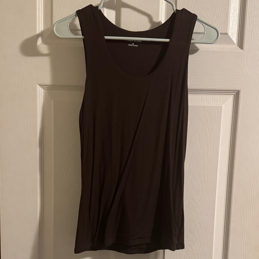 Maurices Dark Brown Scoop Neck Tank